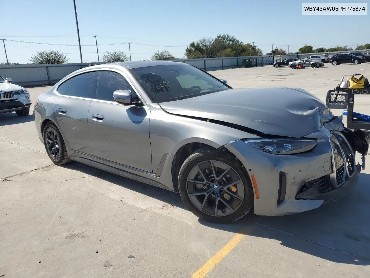 2023 BMW I4 Edrive 35 VIN: WBY43AW05PFP75874 Lot: 73940344