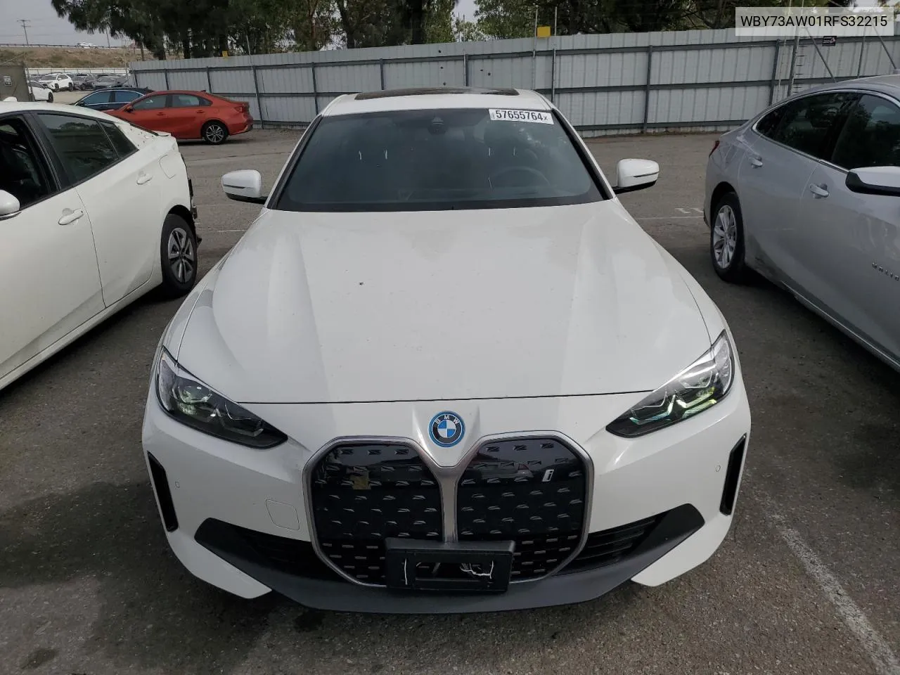 2024 BMW I4 Edrive 40 VIN: WBY73AW01RFS32215 Lot: 57655764