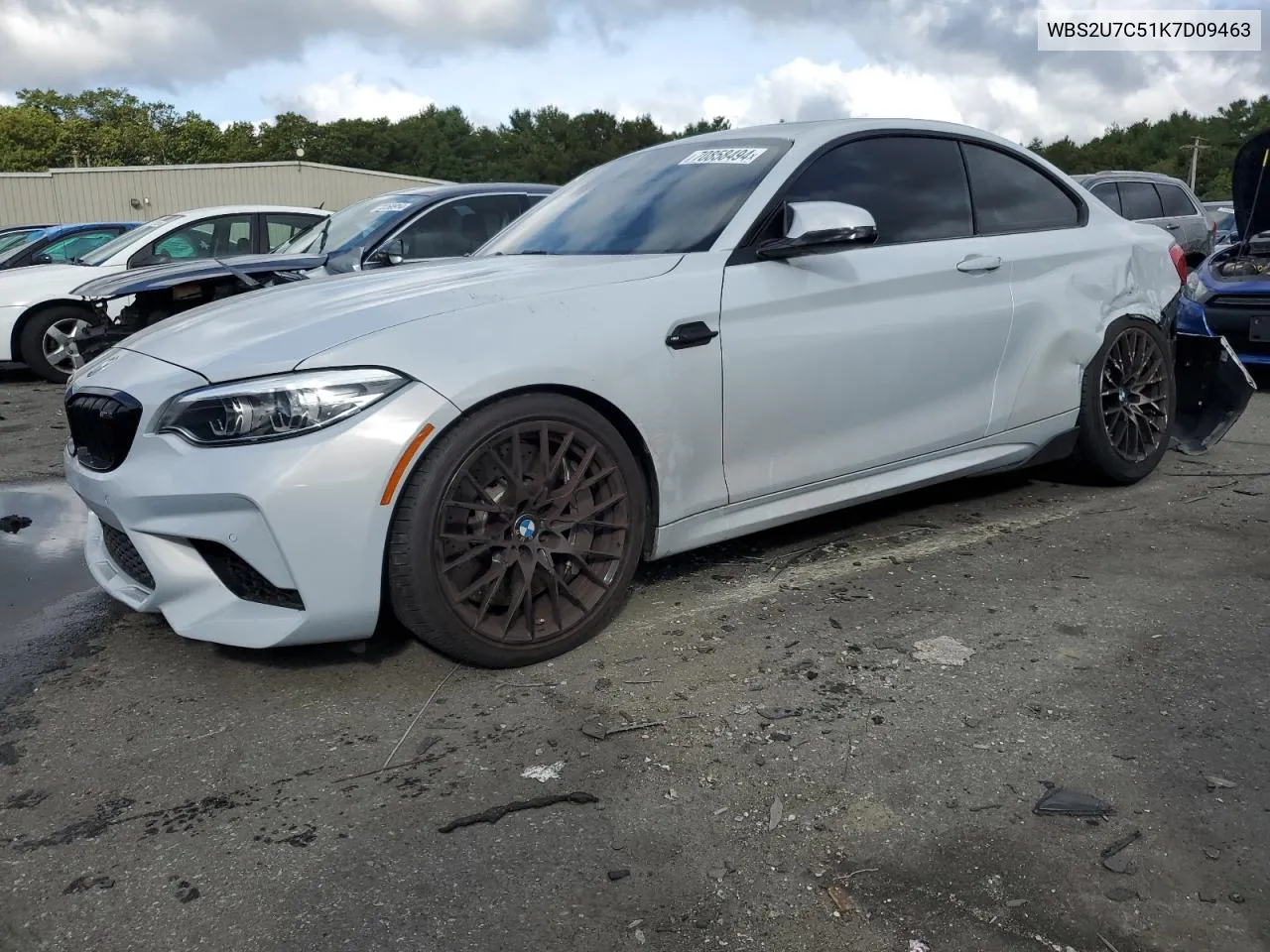 2019 BMW M2 Competition VIN: WBS2U7C51K7D09463 Lot: 70858494