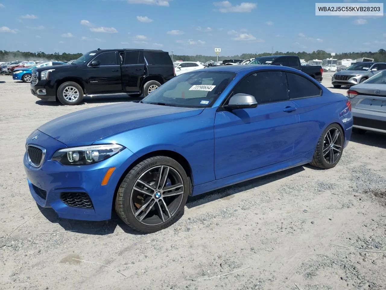 2019 BMW M240I VIN: WBA2J5C55KVB28203 Lot: 72290654