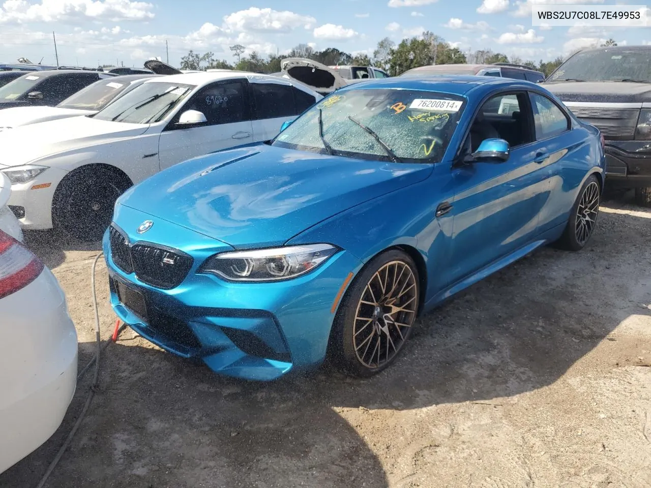 2020 BMW M2 Competition VIN: WBS2U7C08L7E49953 Lot: 76200814