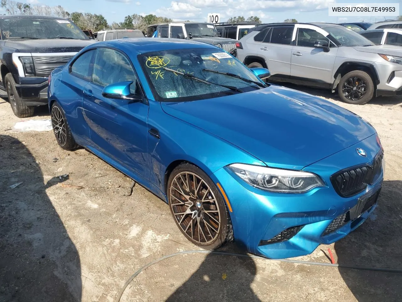 2020 BMW M2 Competition VIN: WBS2U7C08L7E49953 Lot: 76200814