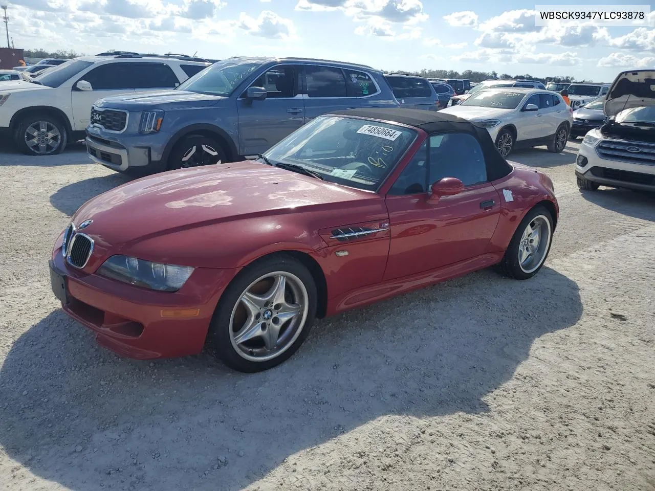 2000 BMW M Roadster VIN: WBSCK9347YLC93878 Lot: 74850664