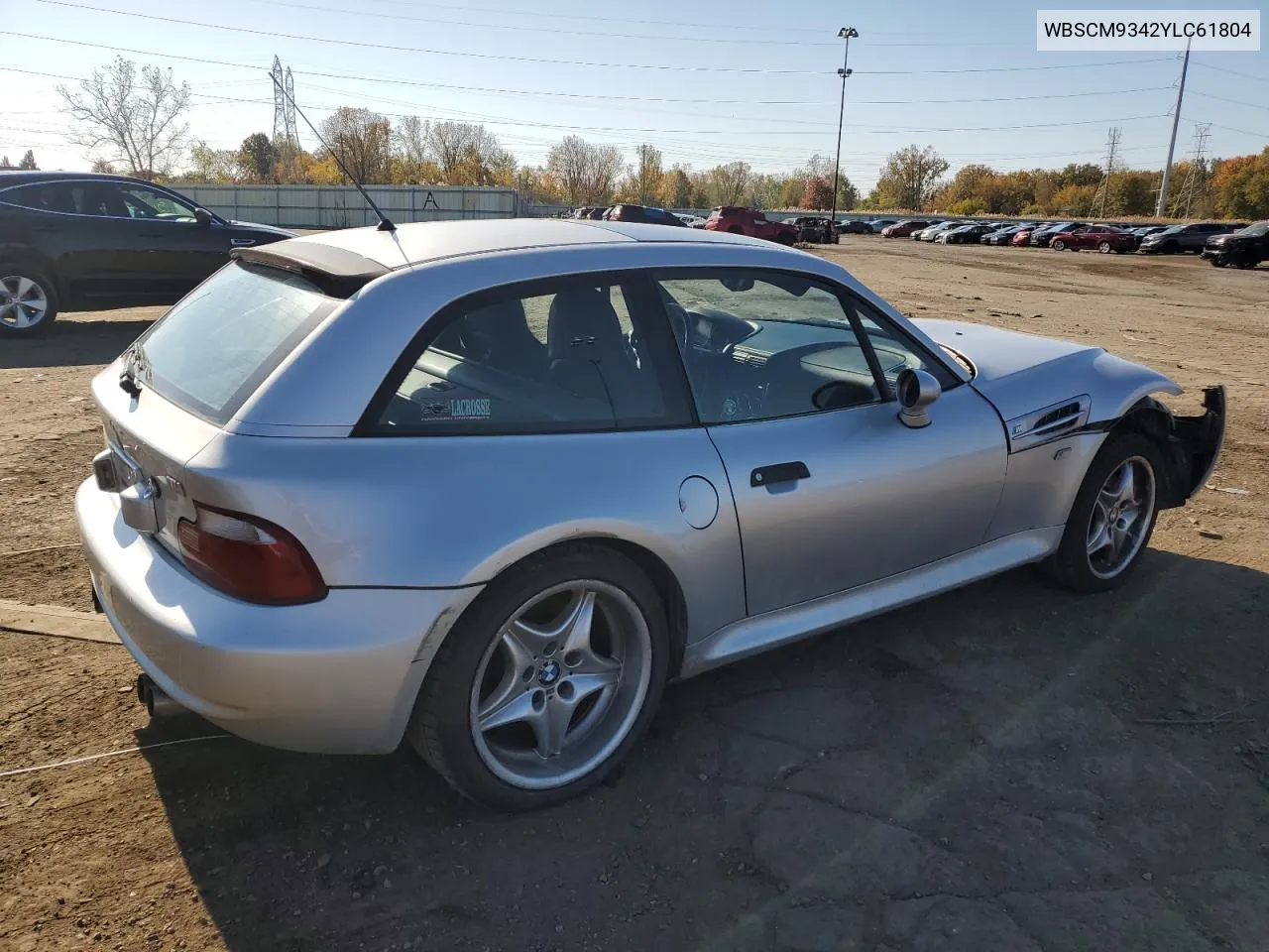 2000 BMW M Coupe VIN: WBSCM9342YLC61804 Lot: 76456134