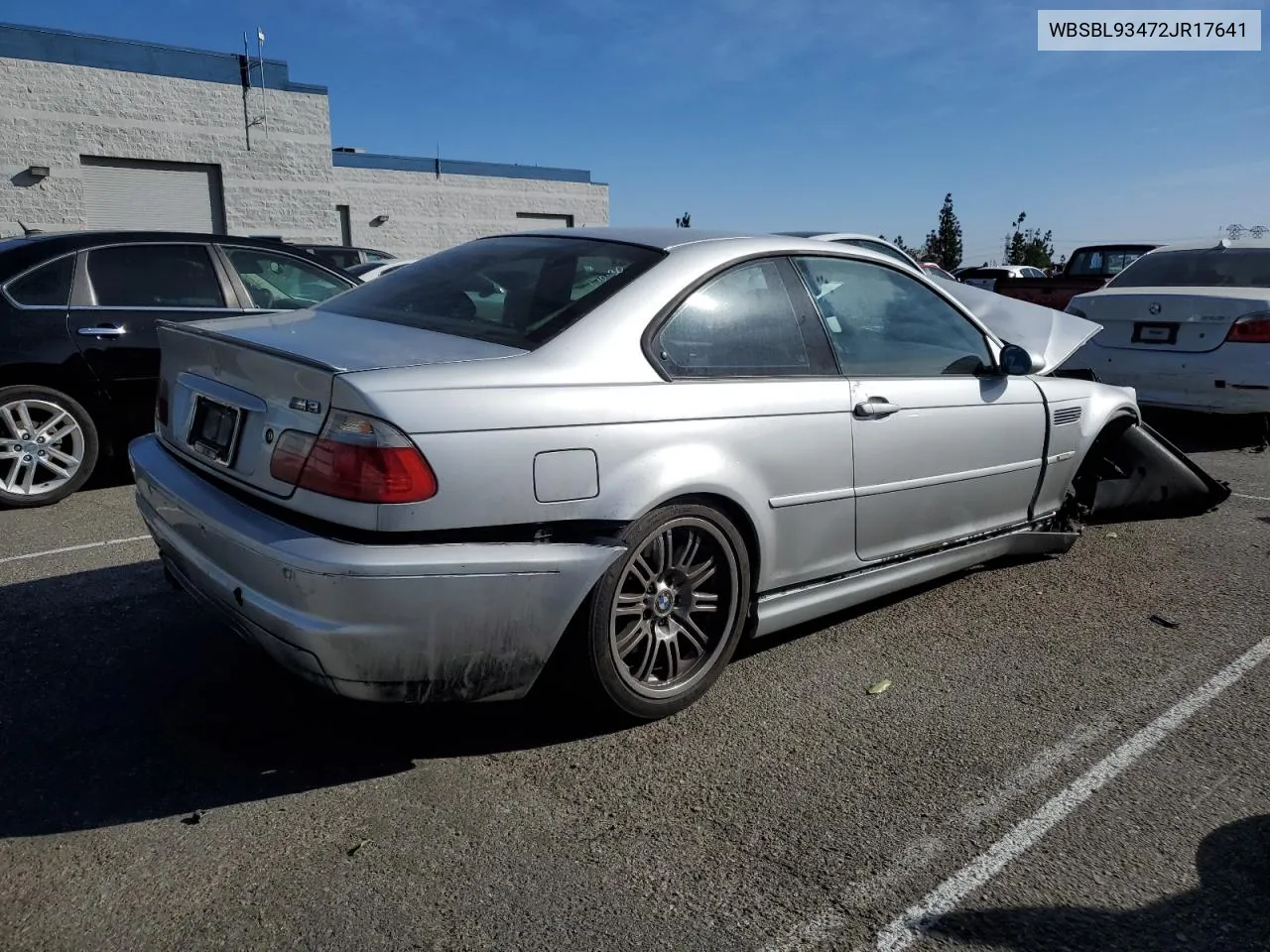 2002 BMW M3 VIN: WBSBL93472JR17641 Lot: 78498394