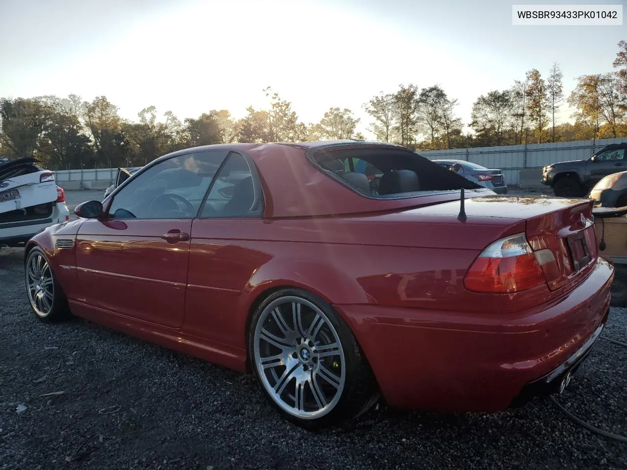 2003 BMW M3 VIN: WBSBR93433PK01042 Lot: 76349444