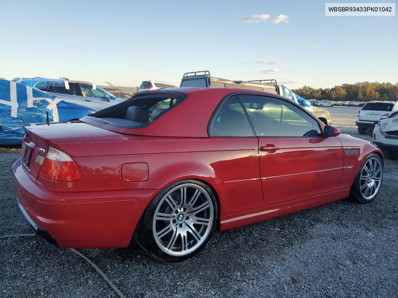 2003 BMW M3 VIN: WBSBR93433PK01042 Lot: 76349444