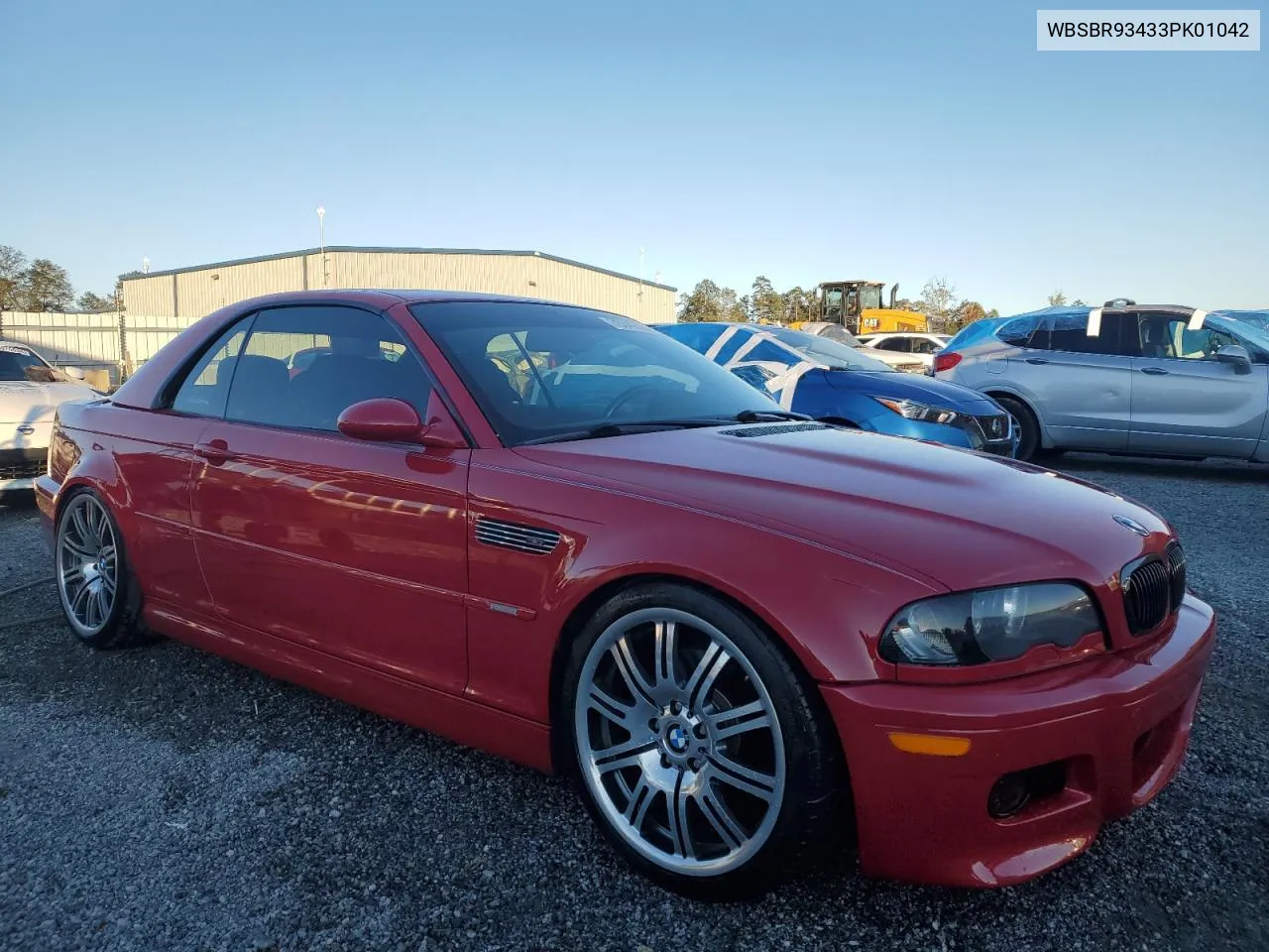 2003 BMW M3 VIN: WBSBR93433PK01042 Lot: 76349444