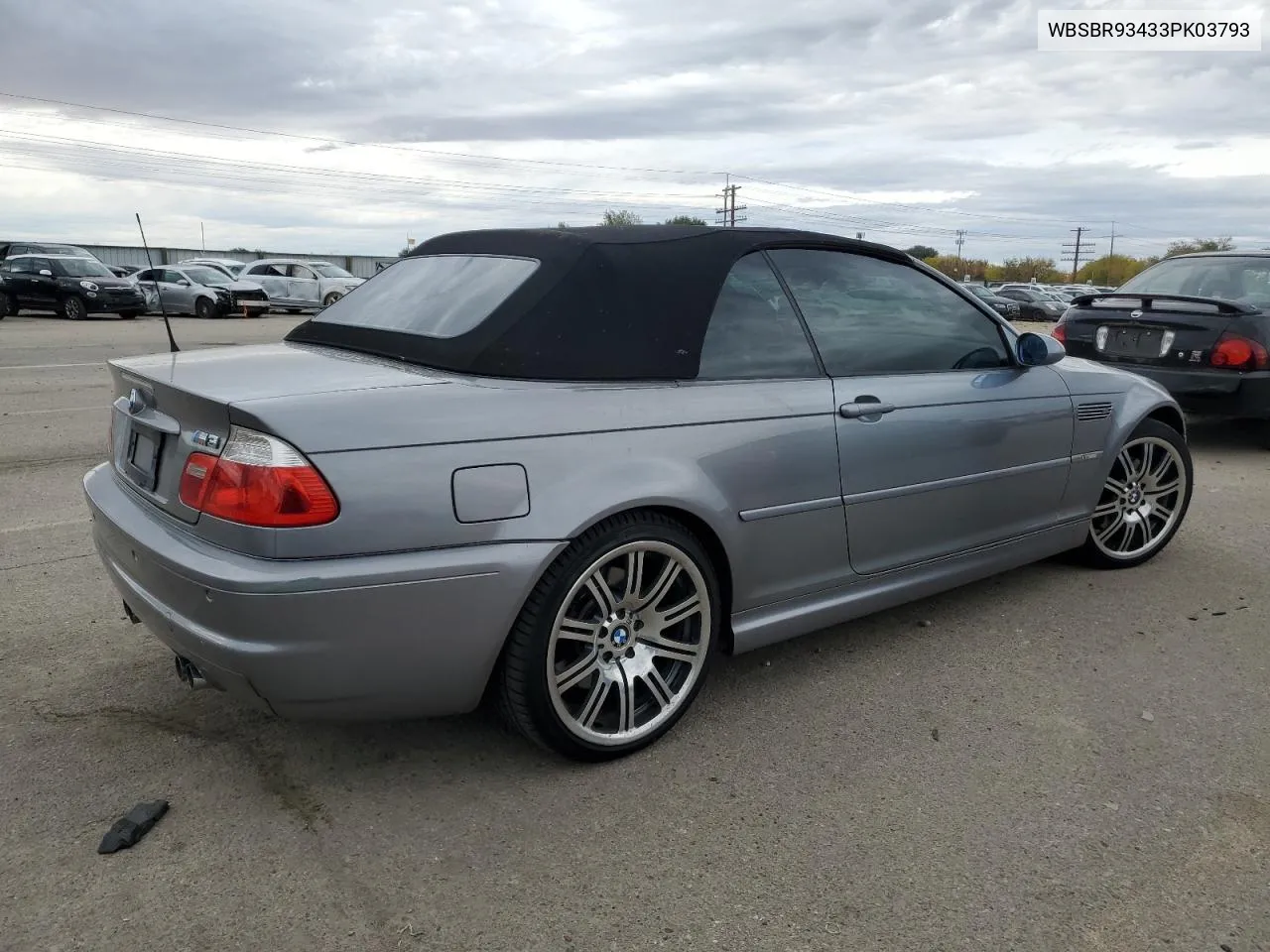 2003 BMW M3 VIN: WBSBR93433PK03793 Lot: 77008794