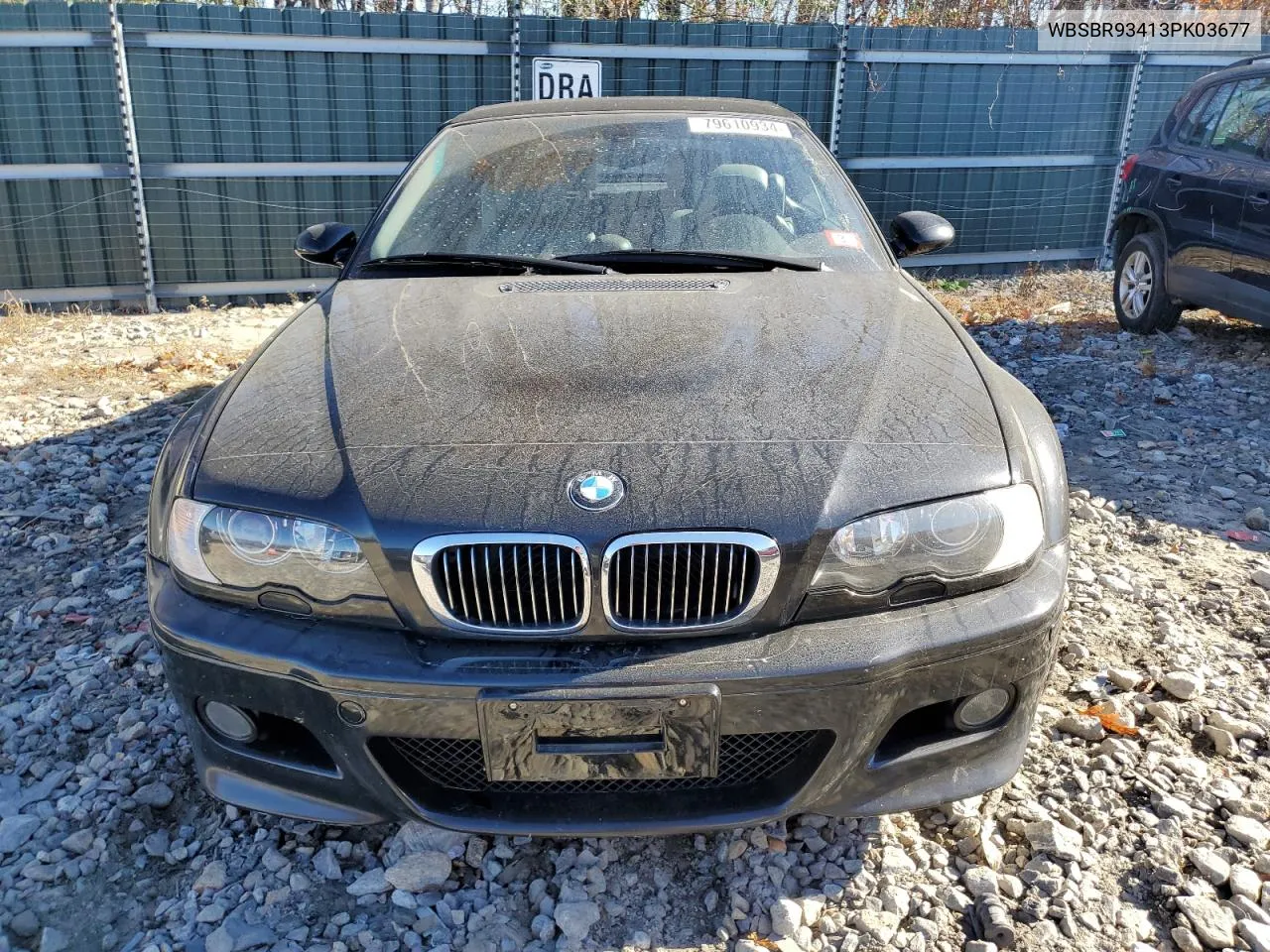 2003 BMW M3 VIN: WBSBR93413PK03677 Lot: 79610934