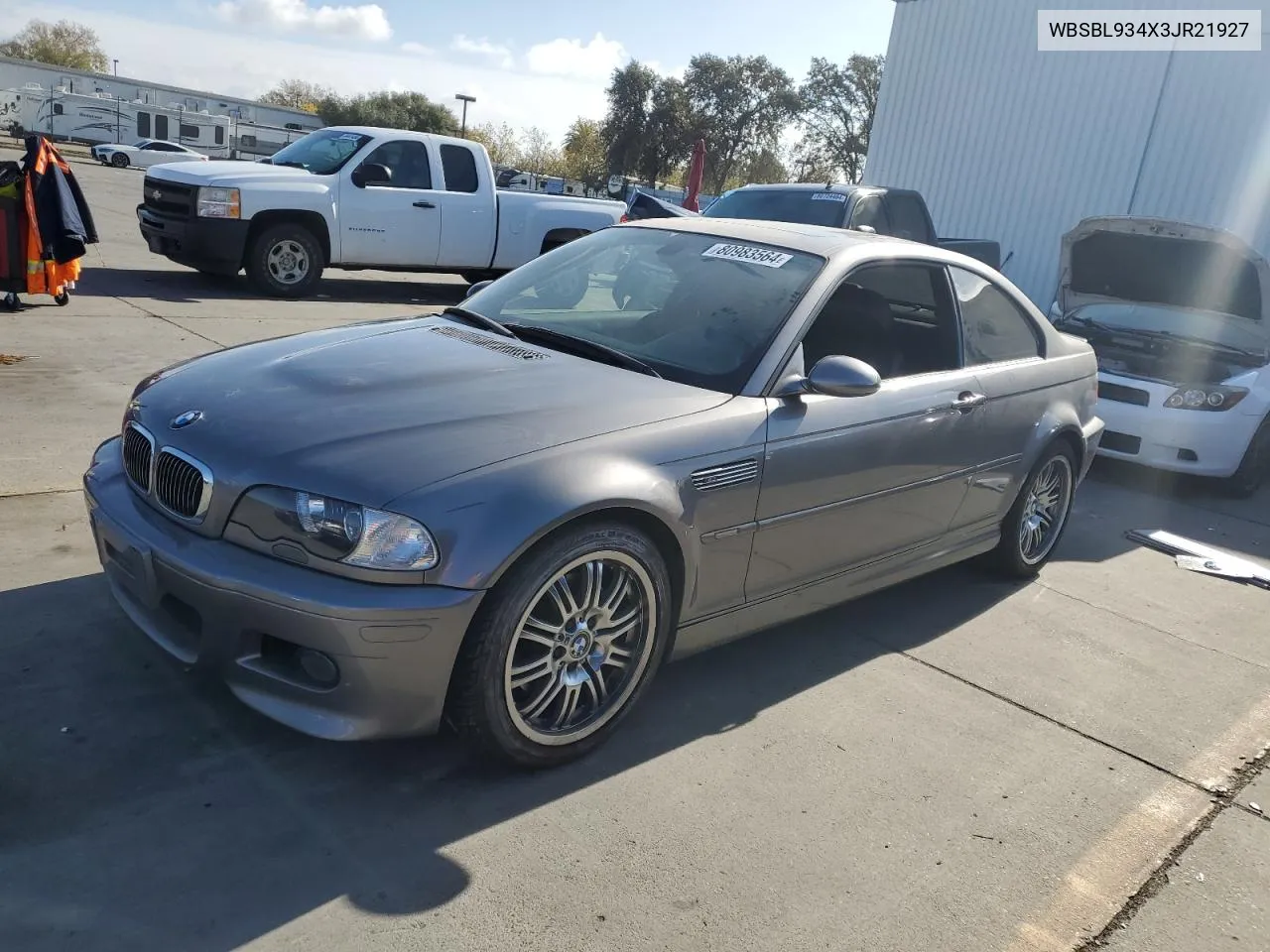 2003 BMW M3 VIN: WBSBL934X3JR21927 Lot: 80983564