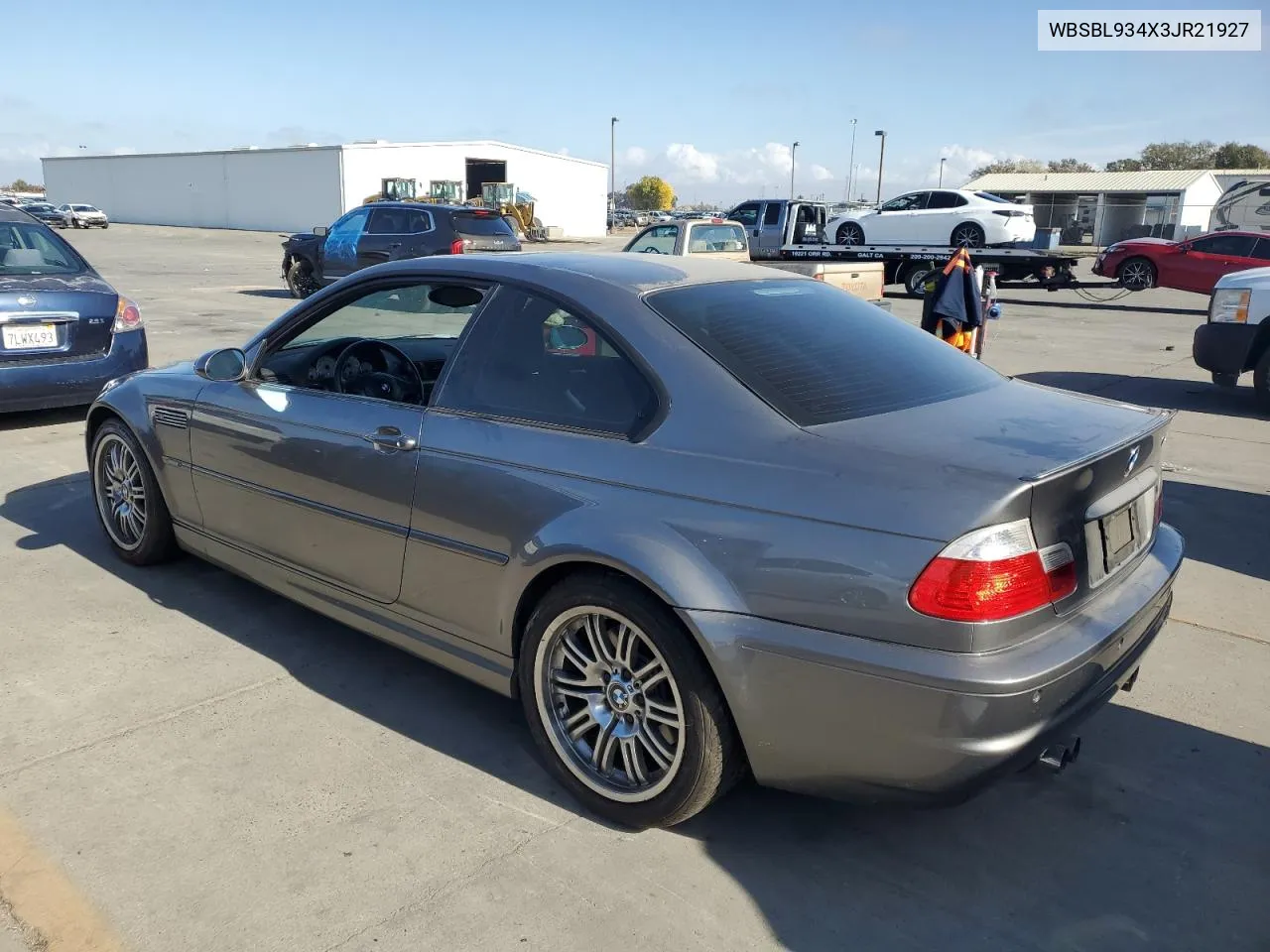 2003 BMW M3 VIN: WBSBL934X3JR21927 Lot: 80983564