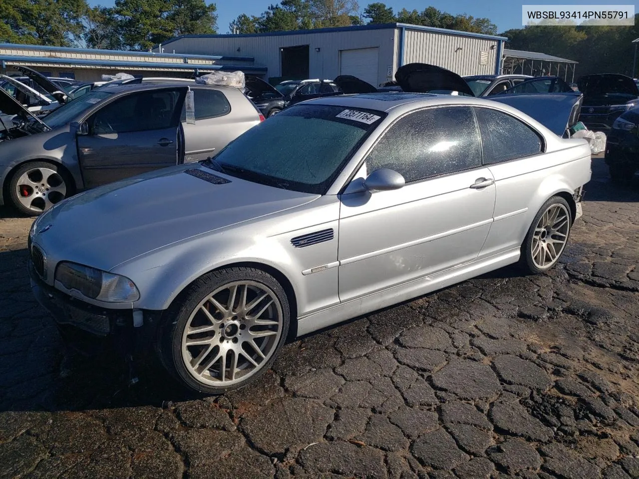 2004 BMW M3 VIN: WBSBL93414PN55791 Lot: 73571164