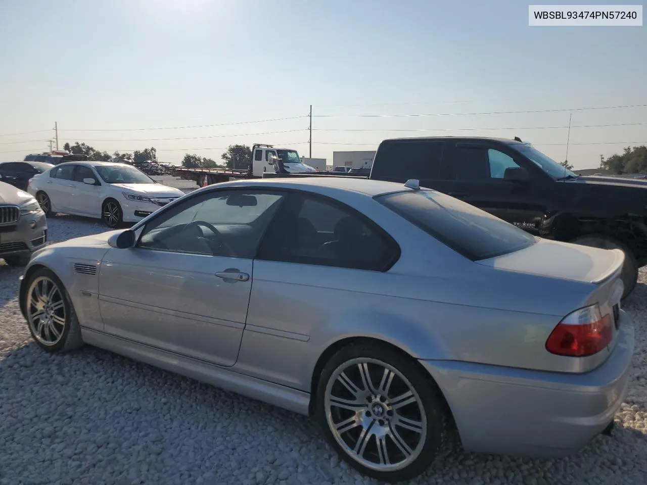 2004 BMW M3 VIN: WBSBL93474PN57240 Lot: 75748474