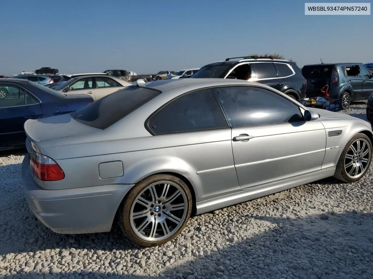 2004 BMW M3 VIN: WBSBL93474PN57240 Lot: 75748474