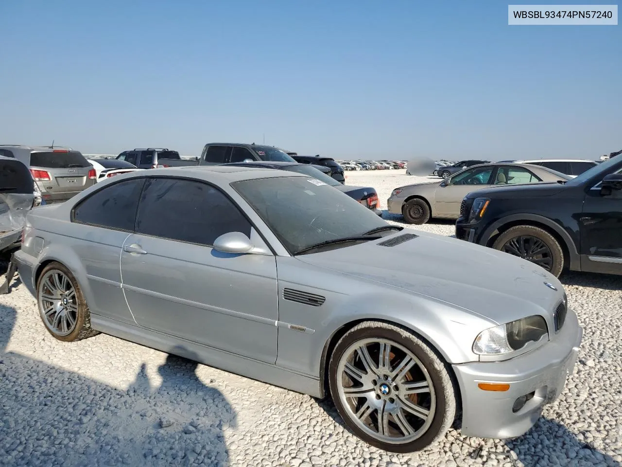 2004 BMW M3 VIN: WBSBL93474PN57240 Lot: 75748474