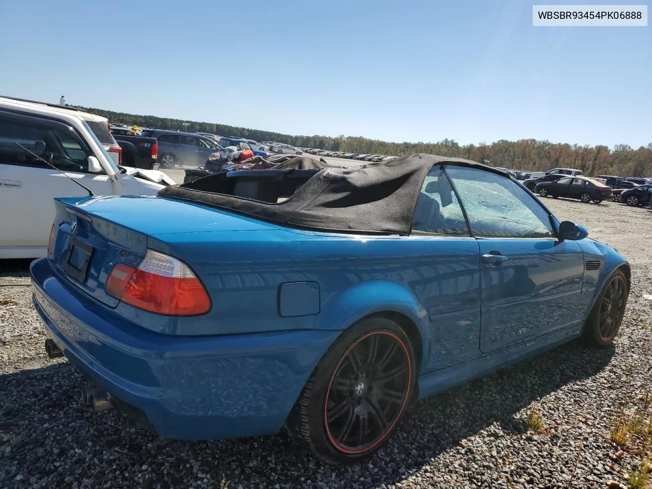 2004 BMW M3 VIN: WBSBR93454PK06888 Lot: 76801194