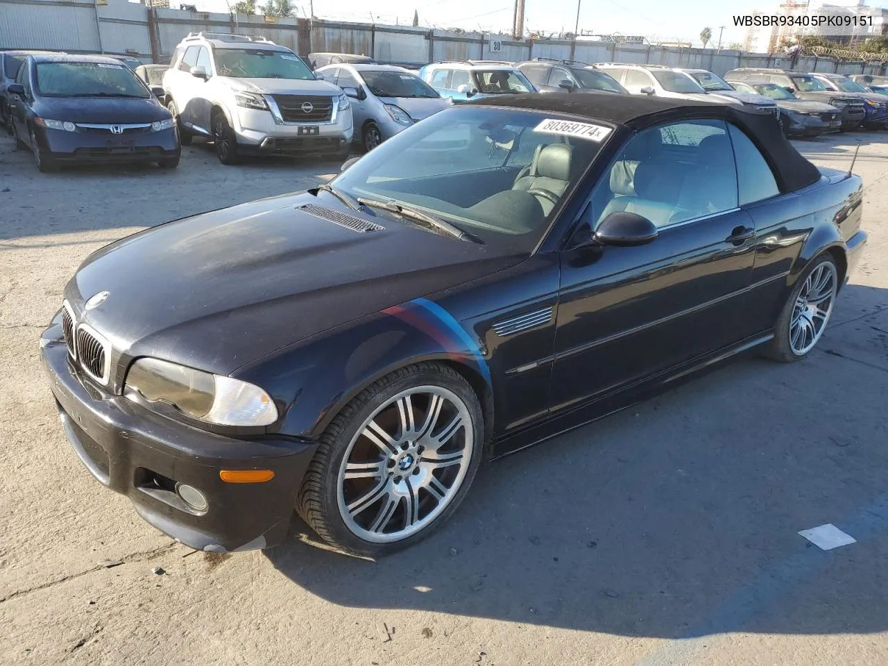 2005 BMW M3 VIN: WBSBR93405PK09151 Lot: 80369774