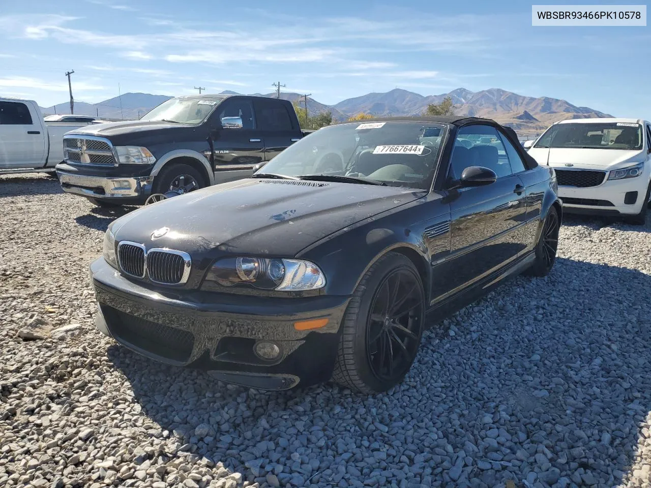 2006 BMW M3 VIN: WBSBR93466PK10578 Lot: 77667644