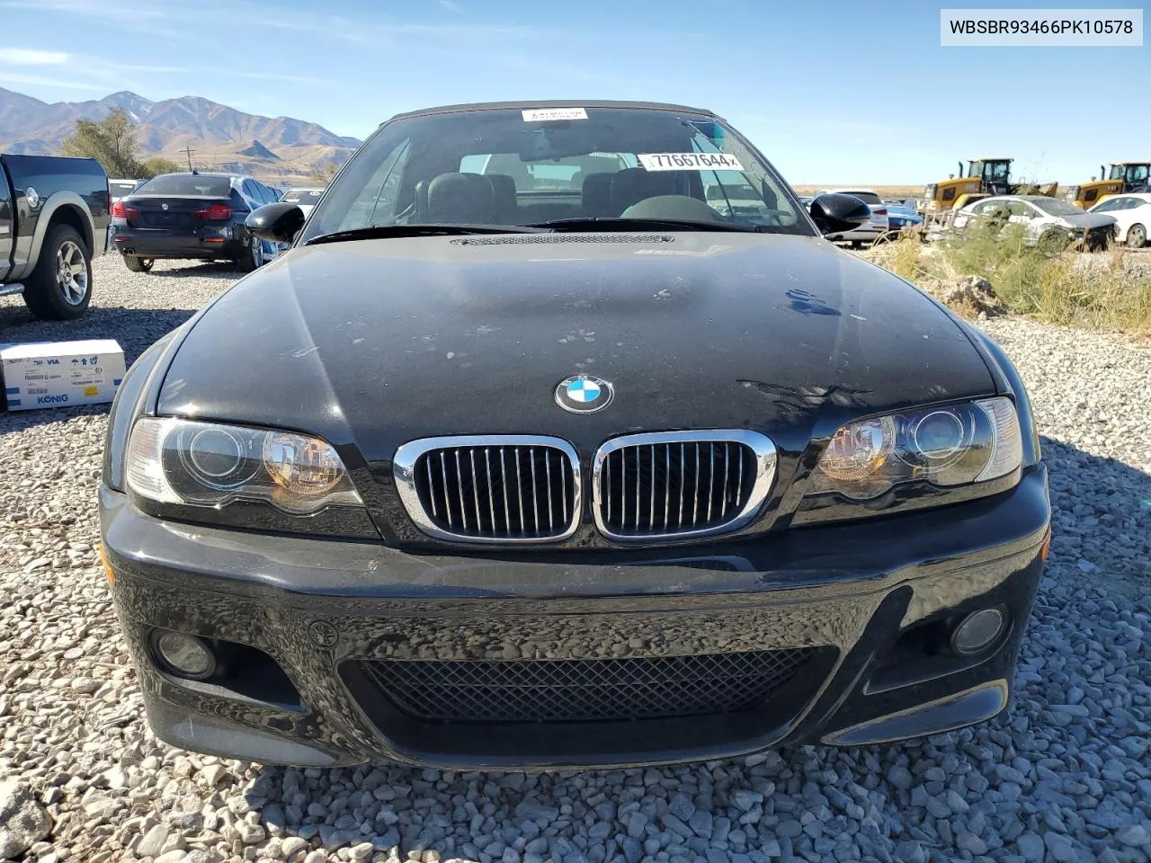 2006 BMW M3 VIN: WBSBR93466PK10578 Lot: 77667644