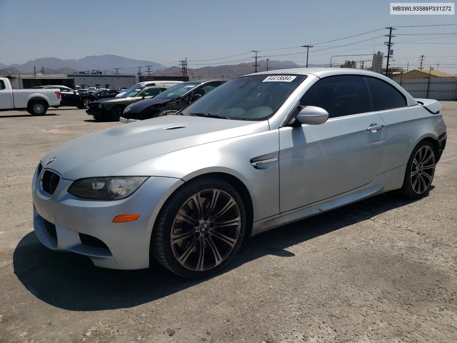 2008 BMW M3 VIN: WBSWL93588P331272 Lot: 64415684