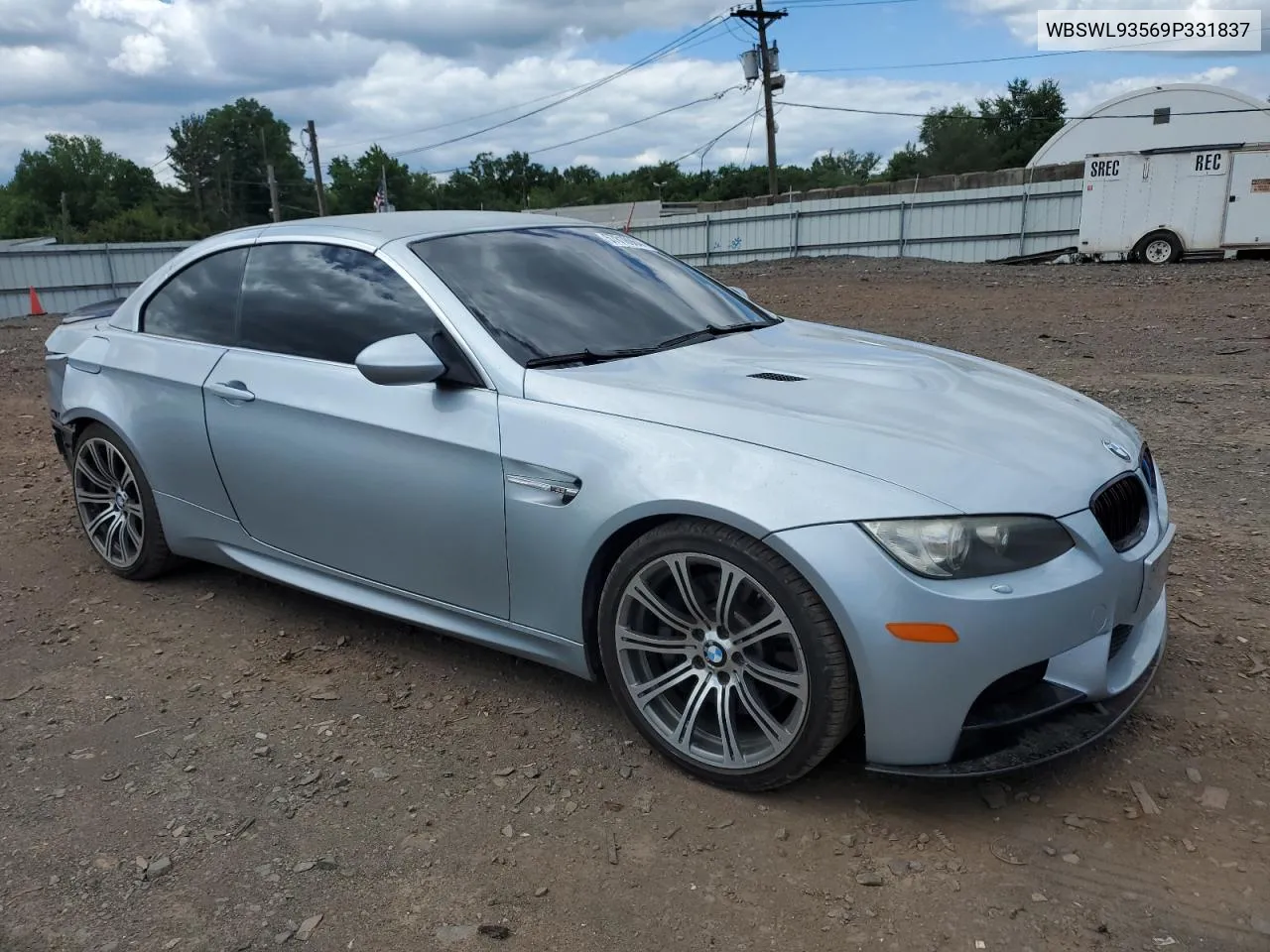 2009 BMW M3 VIN: WBSWL93569P331837 Lot: 57818984