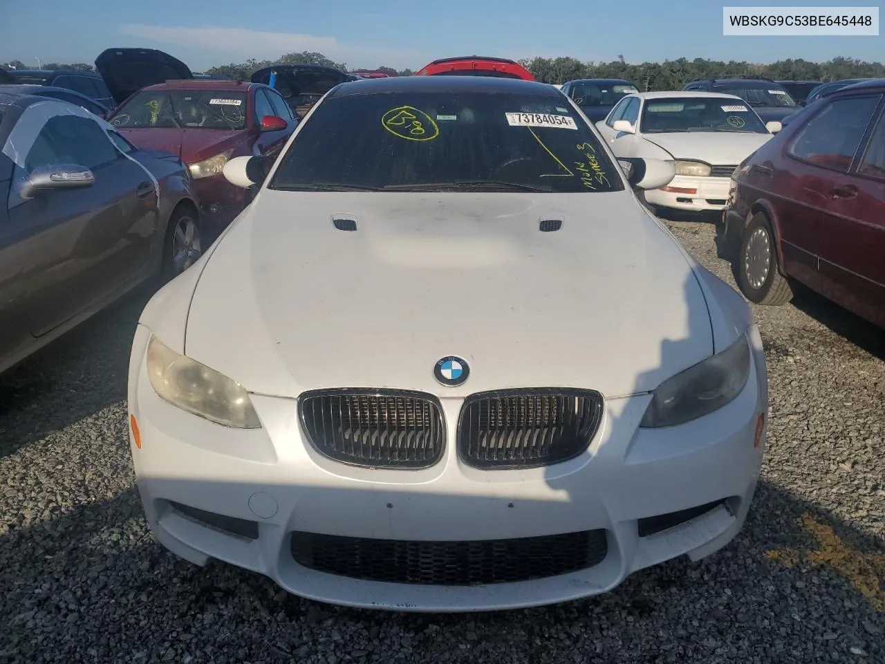 2011 BMW M3 VIN: WBSKG9C53BE645448 Lot: 73784054