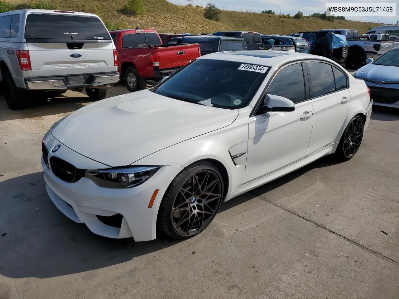 2018 BMW M3 VIN: WBS8M9C53J5L71458 Lot: 70893334