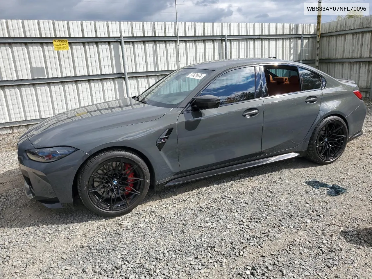 2022 BMW M3 Competition VIN: WBS33AY07NFL70096 Lot: 71321674