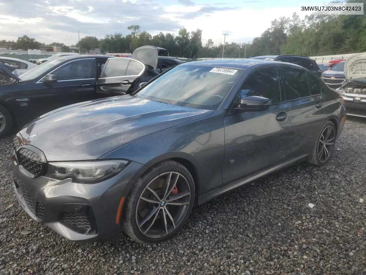 2022 BMW M340I VIN: 3MW5U7J03N8C42423 Lot: 71675964