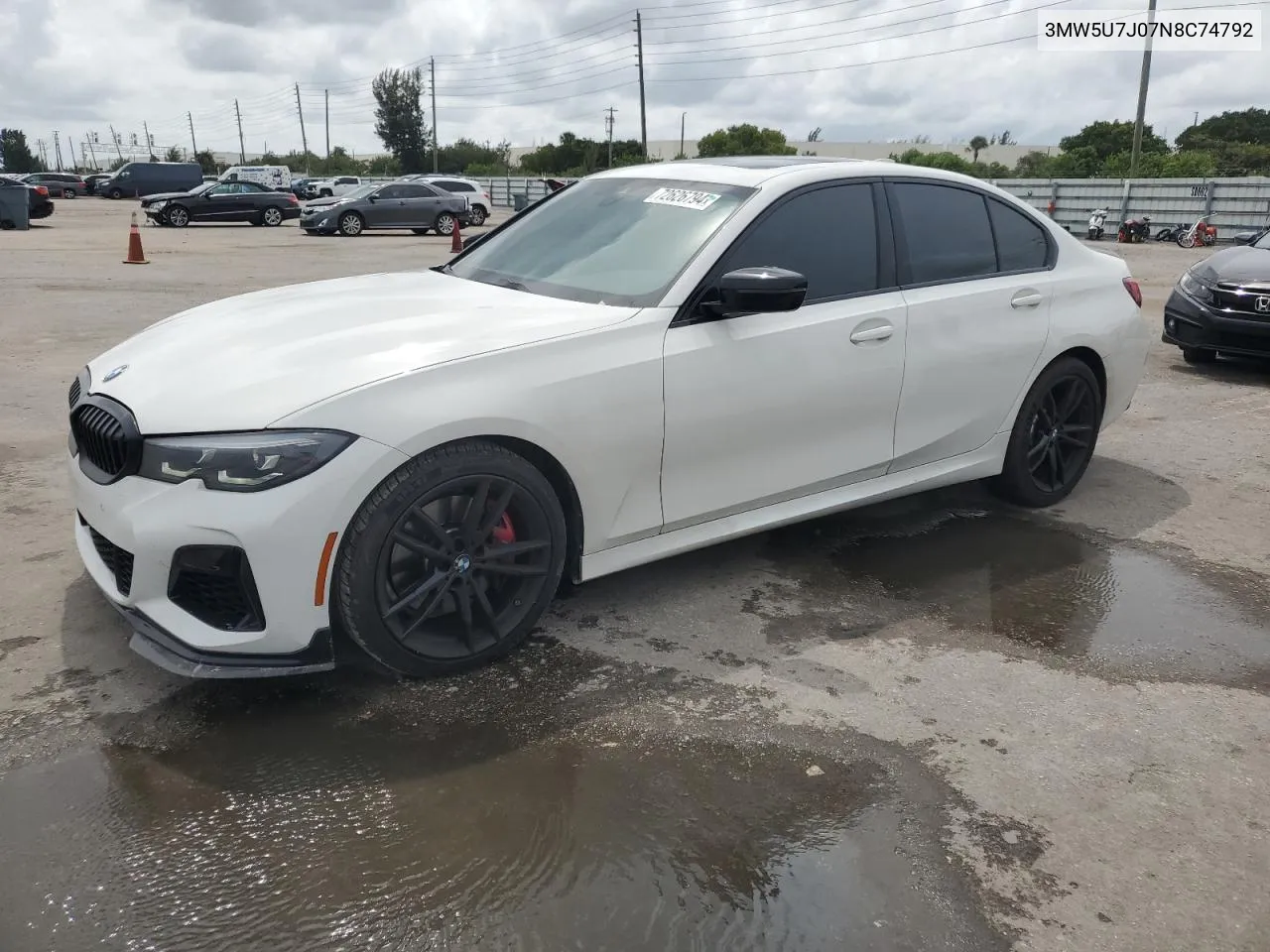 2022 BMW M340I VIN: 3MW5U7J07N8C74792 Lot: 72626794