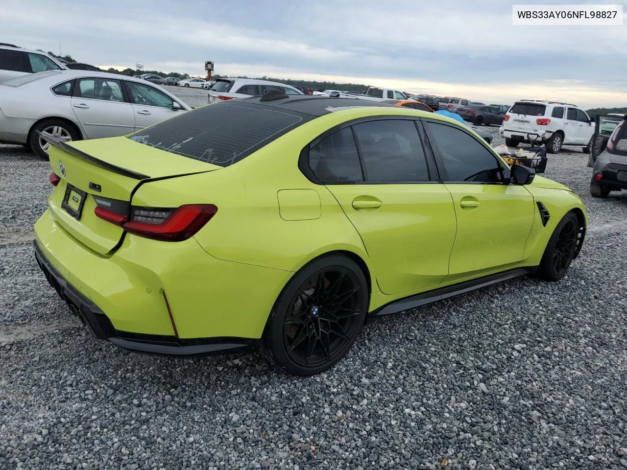 2022 BMW M3 Competition VIN: WBS33AY06NFL98827 Lot: 72789964