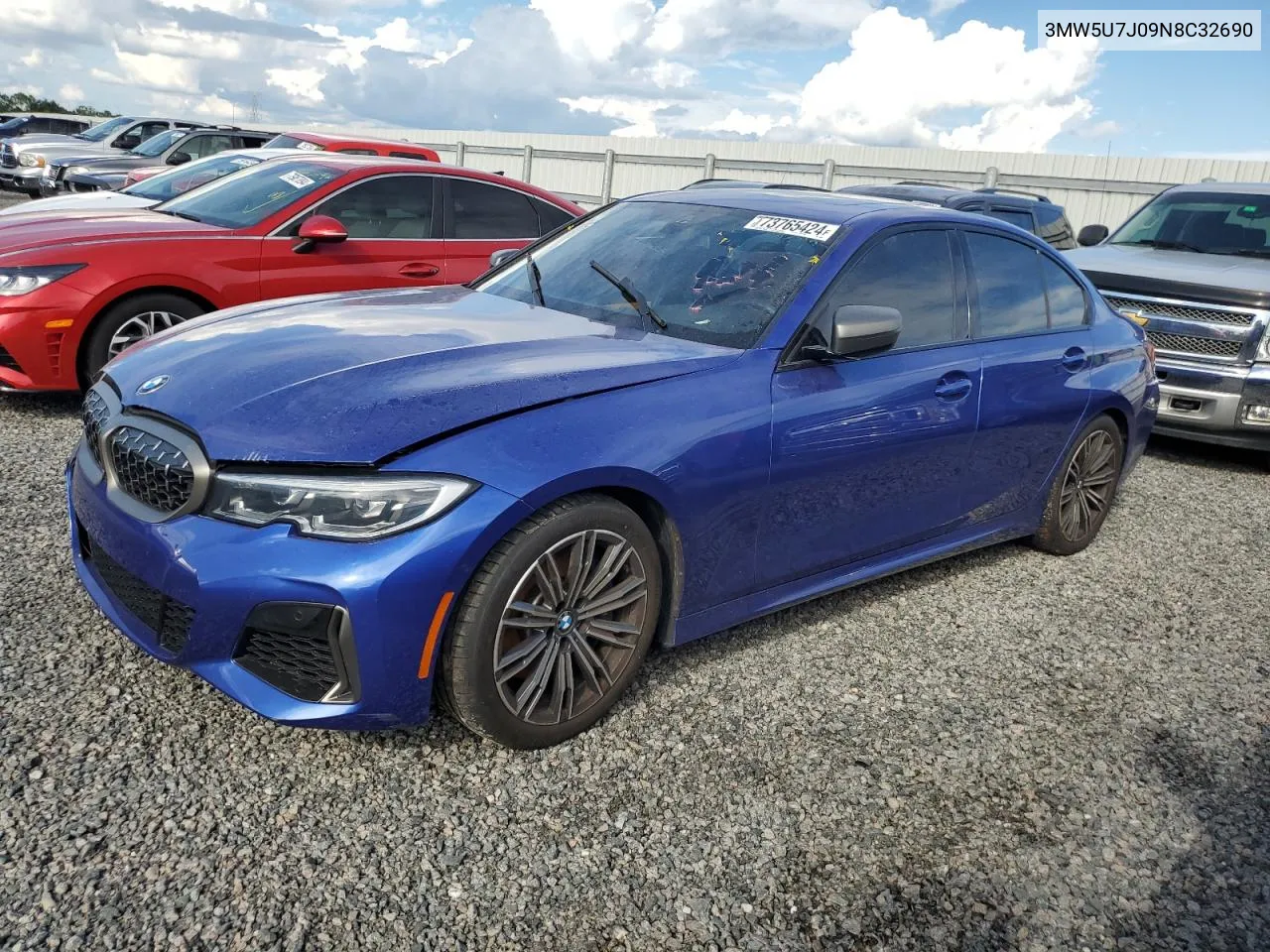 2022 BMW M340I VIN: 3MW5U7J09N8C32690 Lot: 73765424