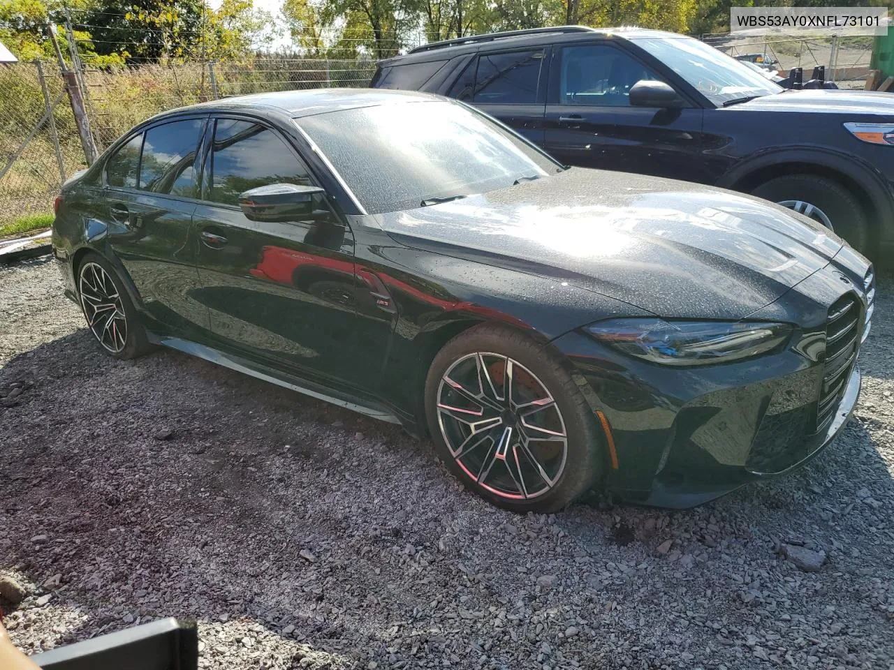 2022 BMW M3 VIN: WBS53AY0XNFL73101 Lot: 75483164