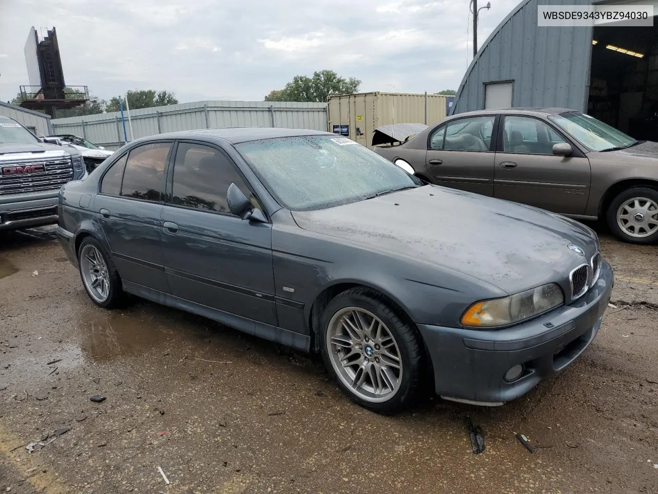 2000 BMW M5 VIN: WBSDE9343YBZ94030 Lot: 68324414