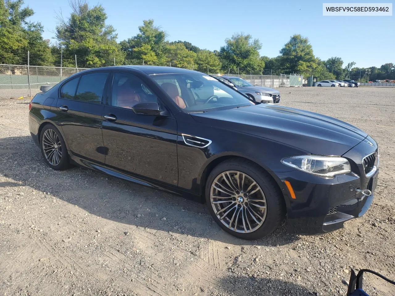 2014 BMW M5 VIN: WBSFV9C58ED593462 Lot: 70046924