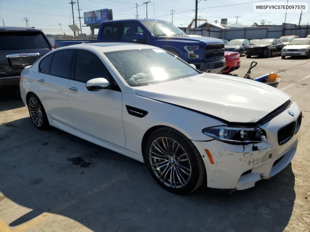 2014 BMW M5 VIN: WBSFV9C57ED097570 Lot: 78022134