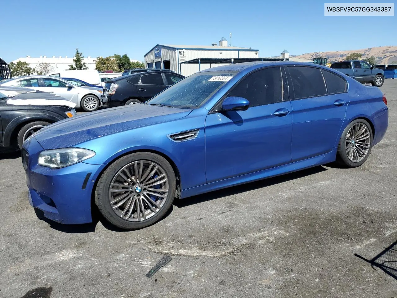 2016 BMW M5 VIN: WBSFV9C57GG343387 Lot: 73416564