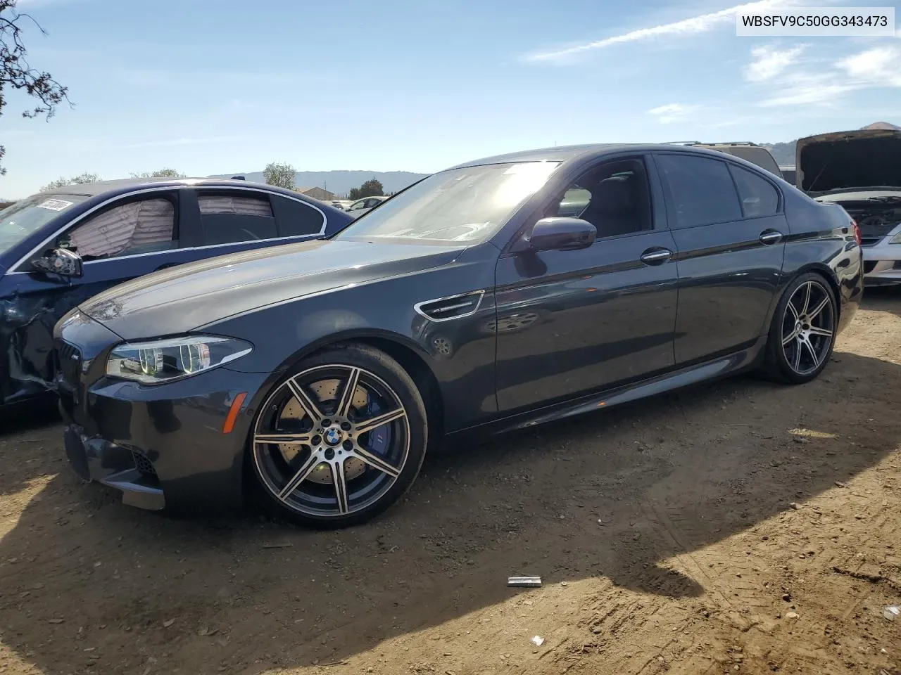 2016 BMW M5 VIN: WBSFV9C50GG343473 Lot: 75559714