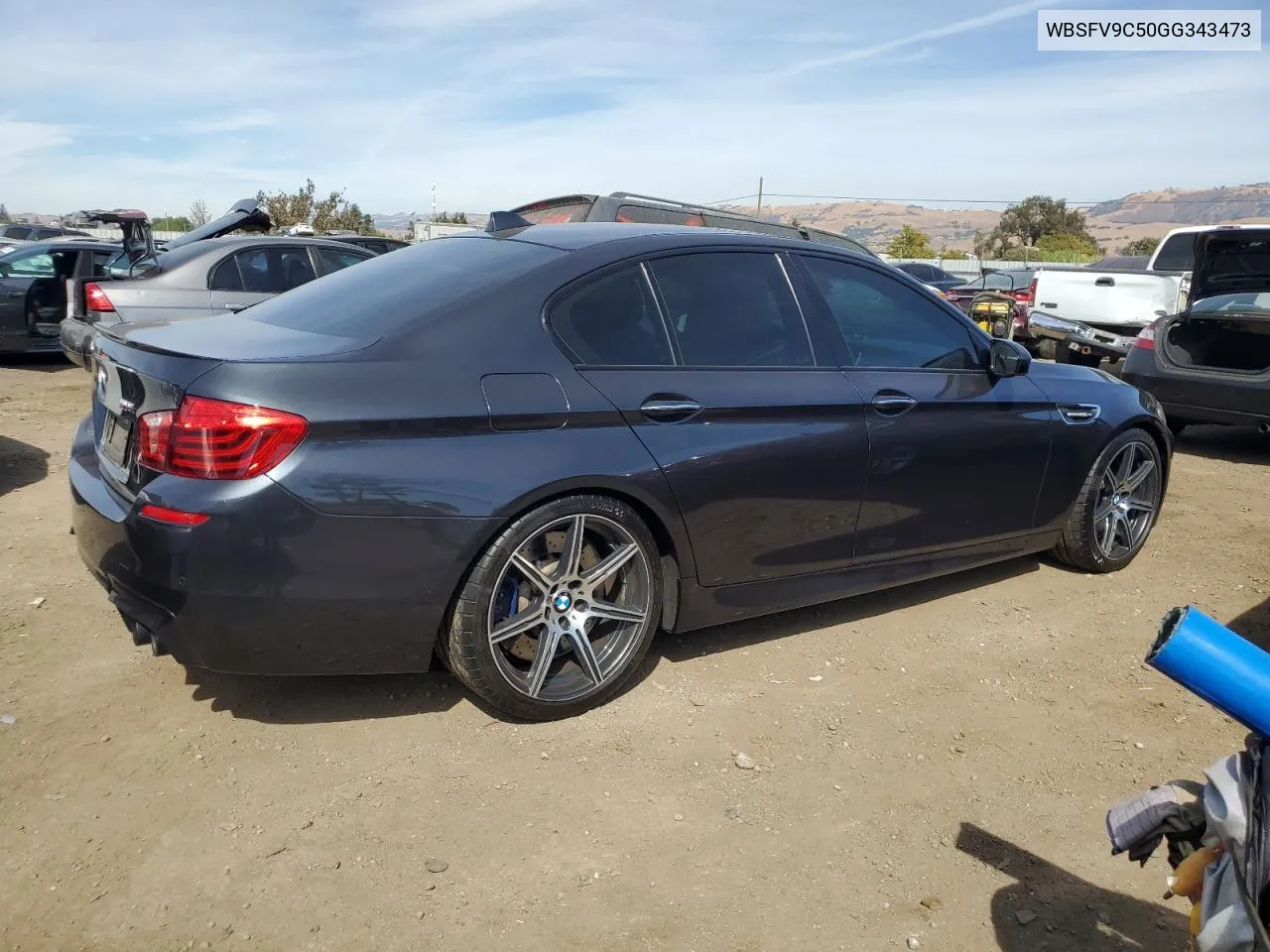 2016 BMW M5 VIN: WBSFV9C50GG343473 Lot: 75559714