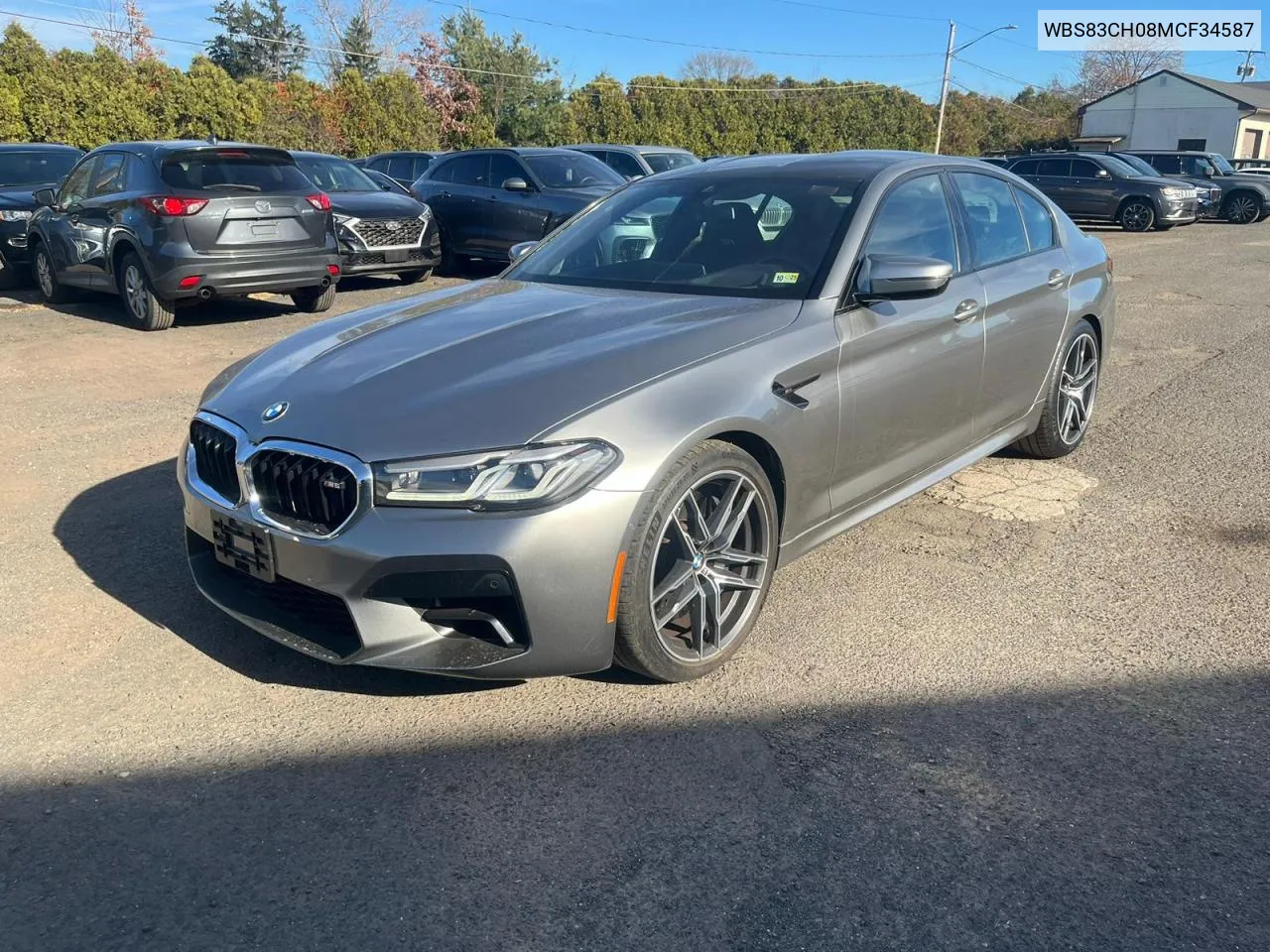 2021 BMW M5 VIN: WBS83CH08MCF34587 Lot: 81287364