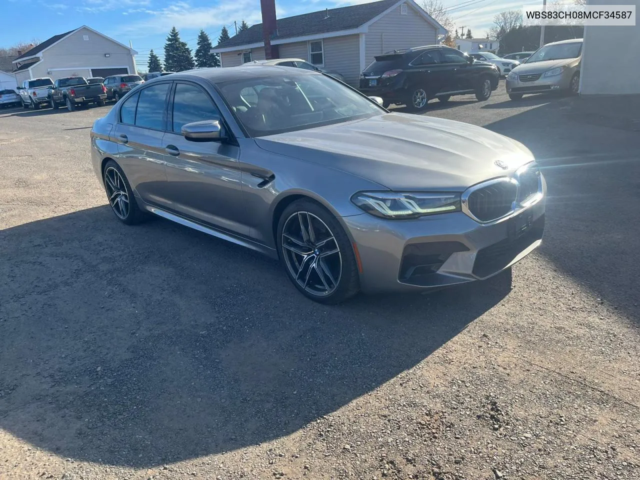 2021 BMW M5 VIN: WBS83CH08MCF34587 Lot: 81287364