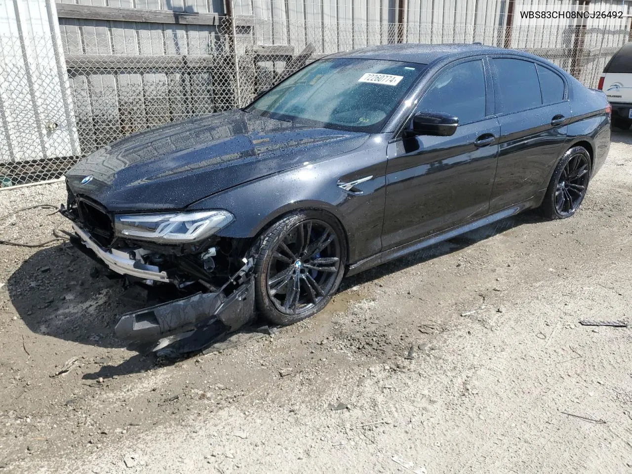 2022 BMW M5 VIN: WBS83CH08NCJ26492 Lot: 72260774