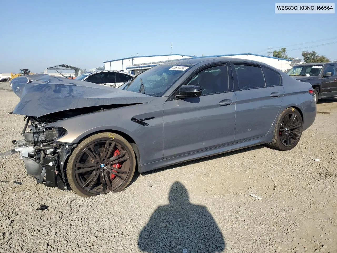 2022 BMW M5 VIN: WBS83CH03NCH66564 Lot: 74811394