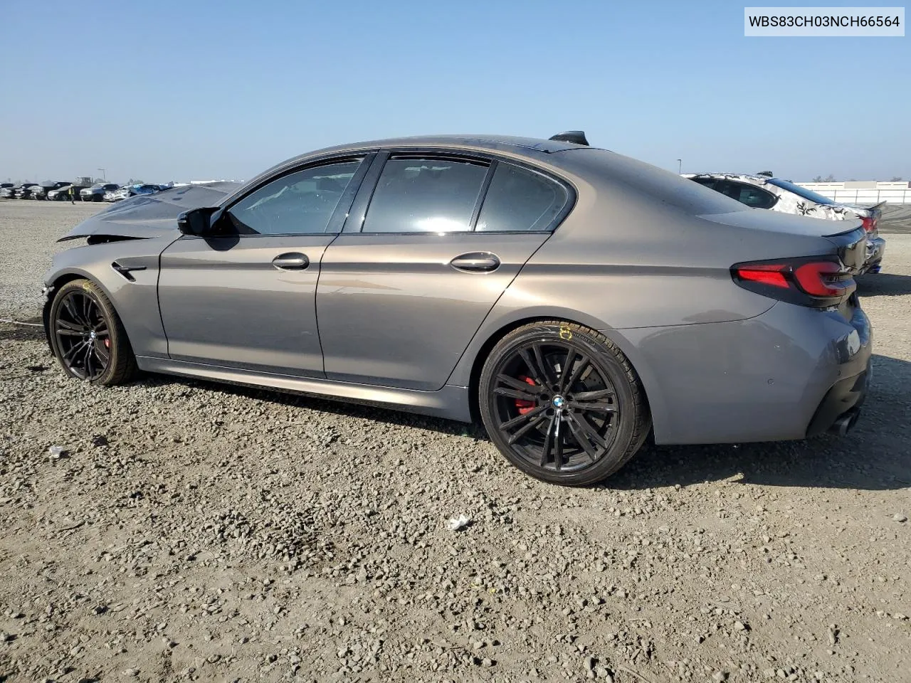 2022 BMW M5 VIN: WBS83CH03NCH66564 Lot: 74811394