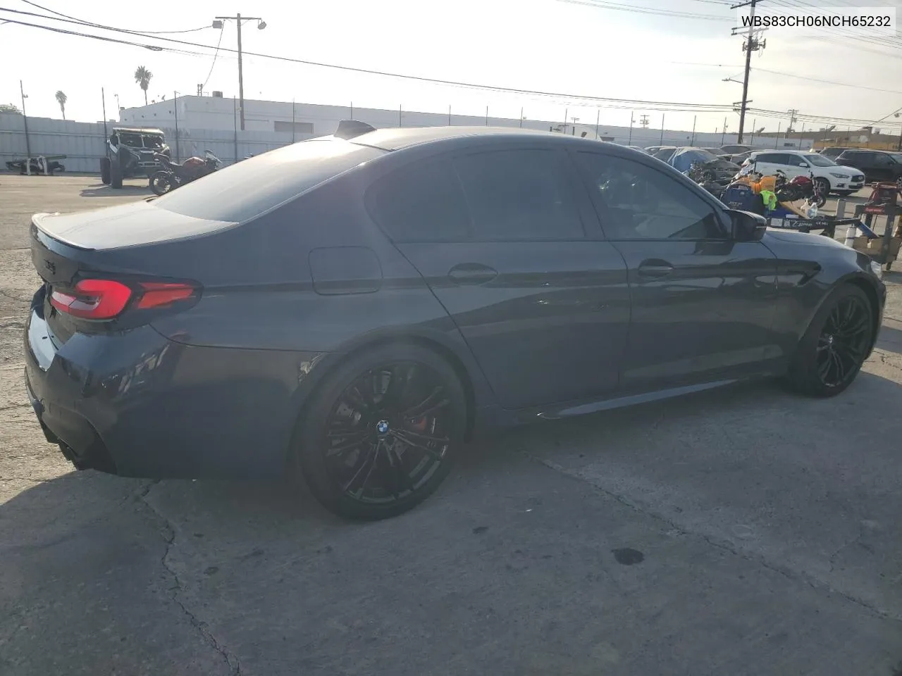 2022 BMW M5 VIN: WBS83CH06NCH65232 Lot: 75938404