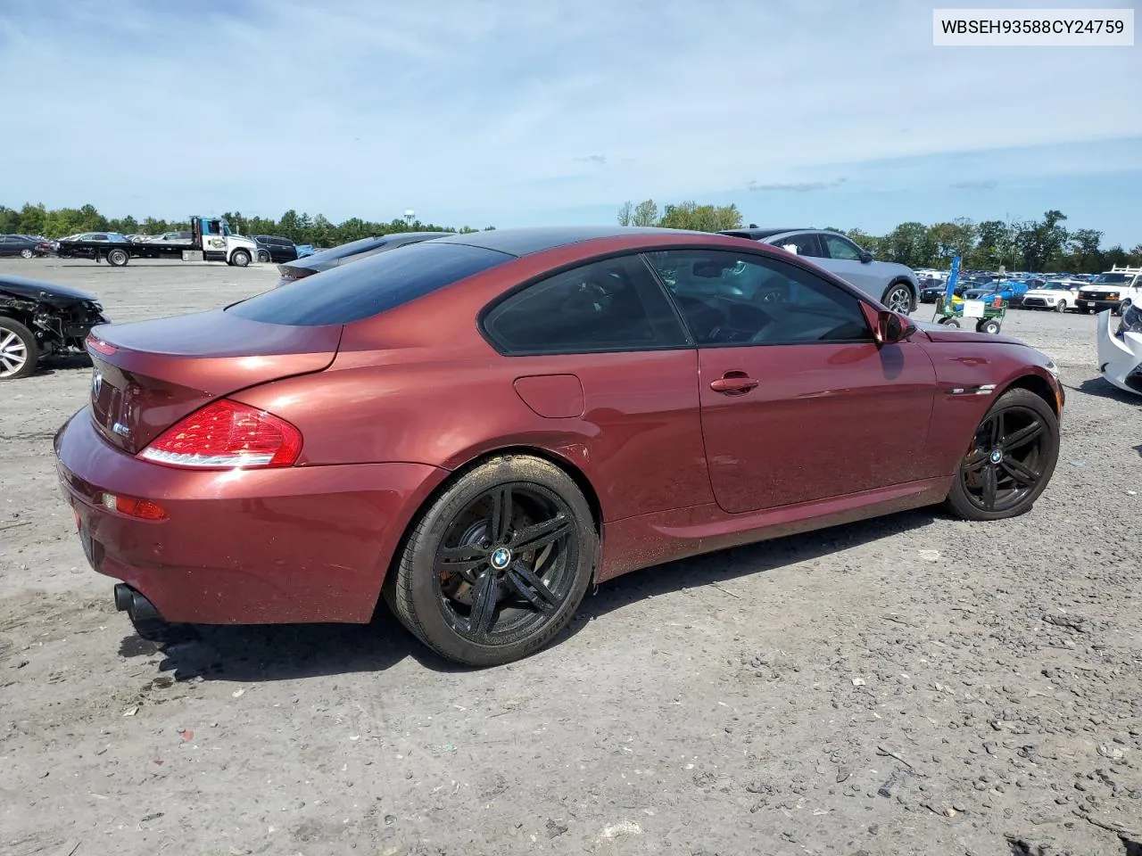 2008 BMW M6 VIN: WBSEH93588CY24759 Lot: 70246144