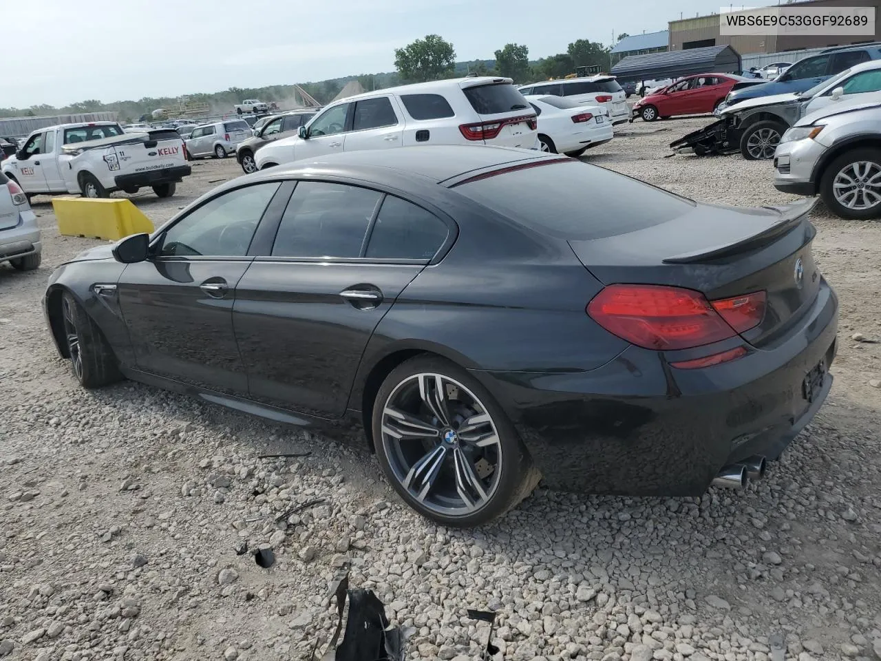 2016 BMW M6 Gran Coupe VIN: WBS6E9C53GGF92689 Lot: 60226324