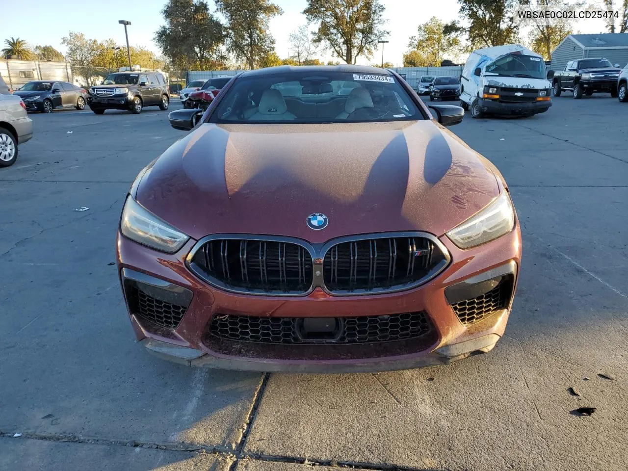 2020 BMW M8 VIN: WBSAE0C02LCD25474 Lot: 79533434