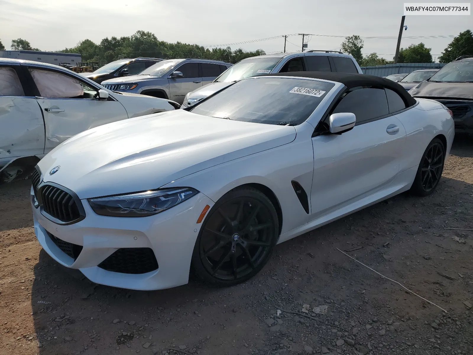 2021 BMW M850Xi VIN: WBAFY4C07MCF77344 Lot: 38216072